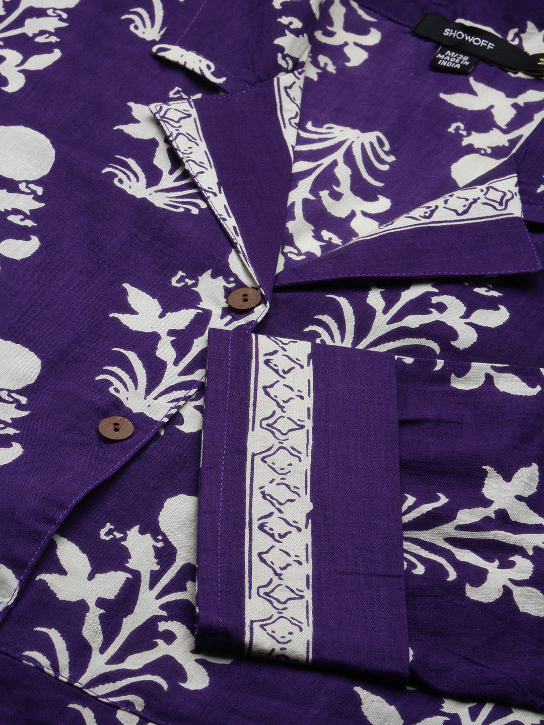 Women Purple Graphic A Line Kurta