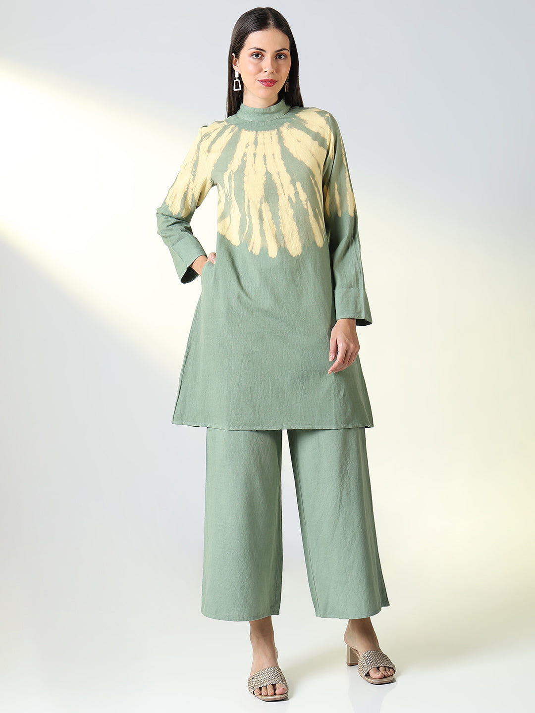 Women Green Dyed Co Ords Set