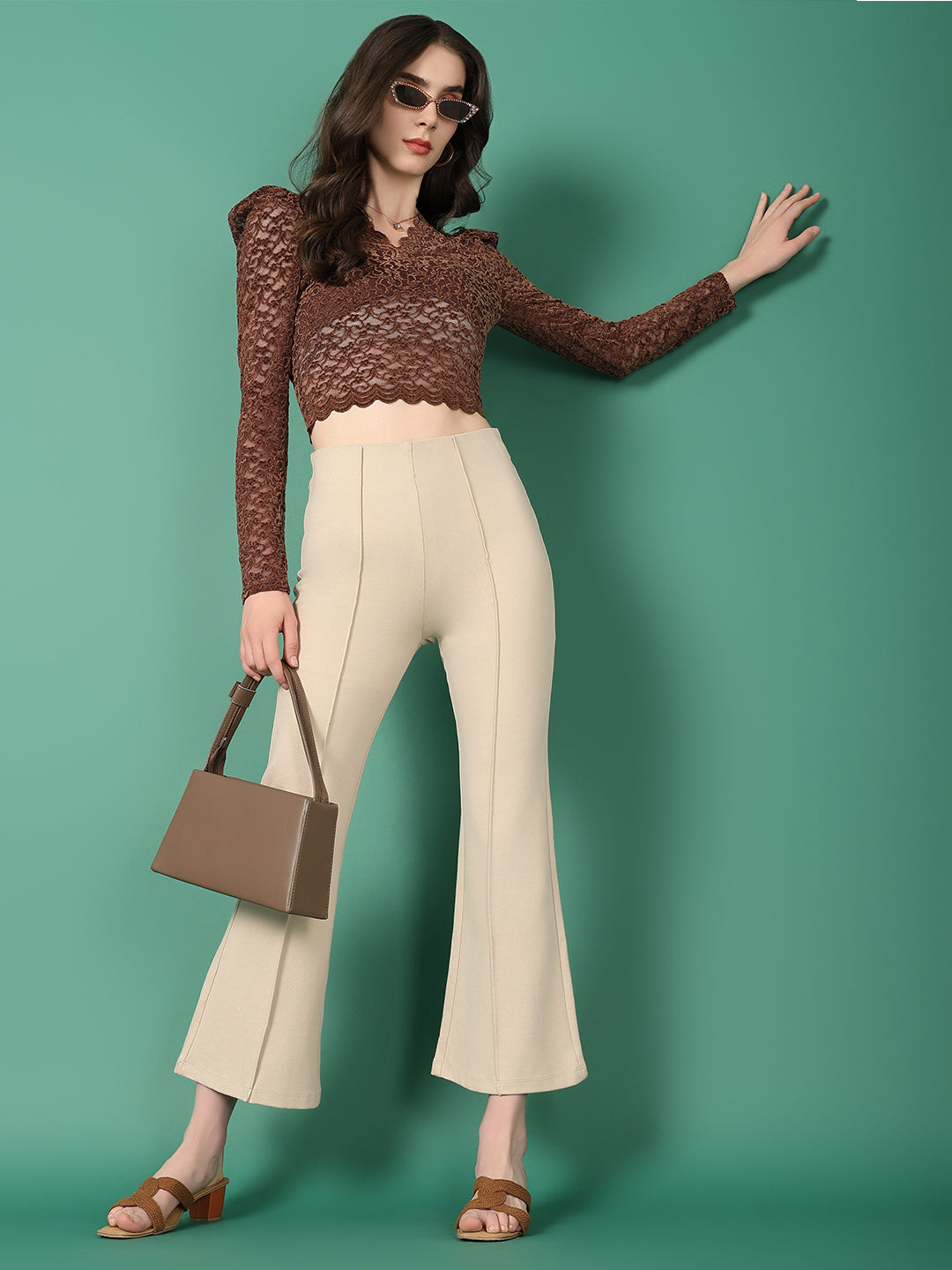 Women Brown Solid Top