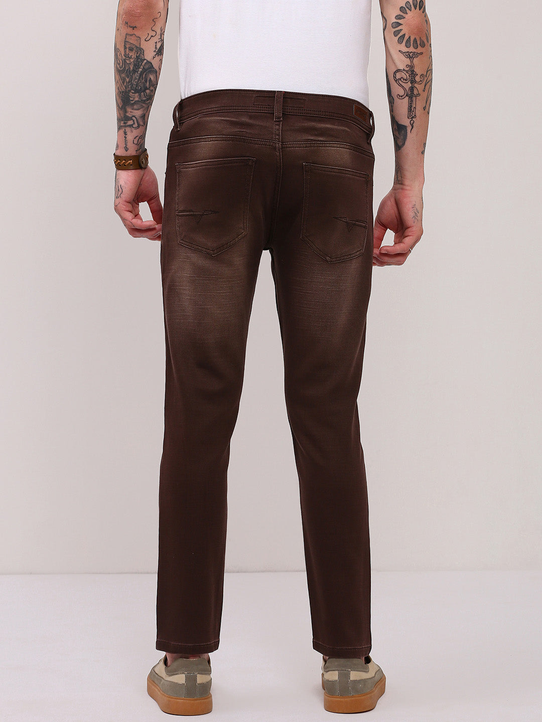 Men Brown Slim Fit Jeans