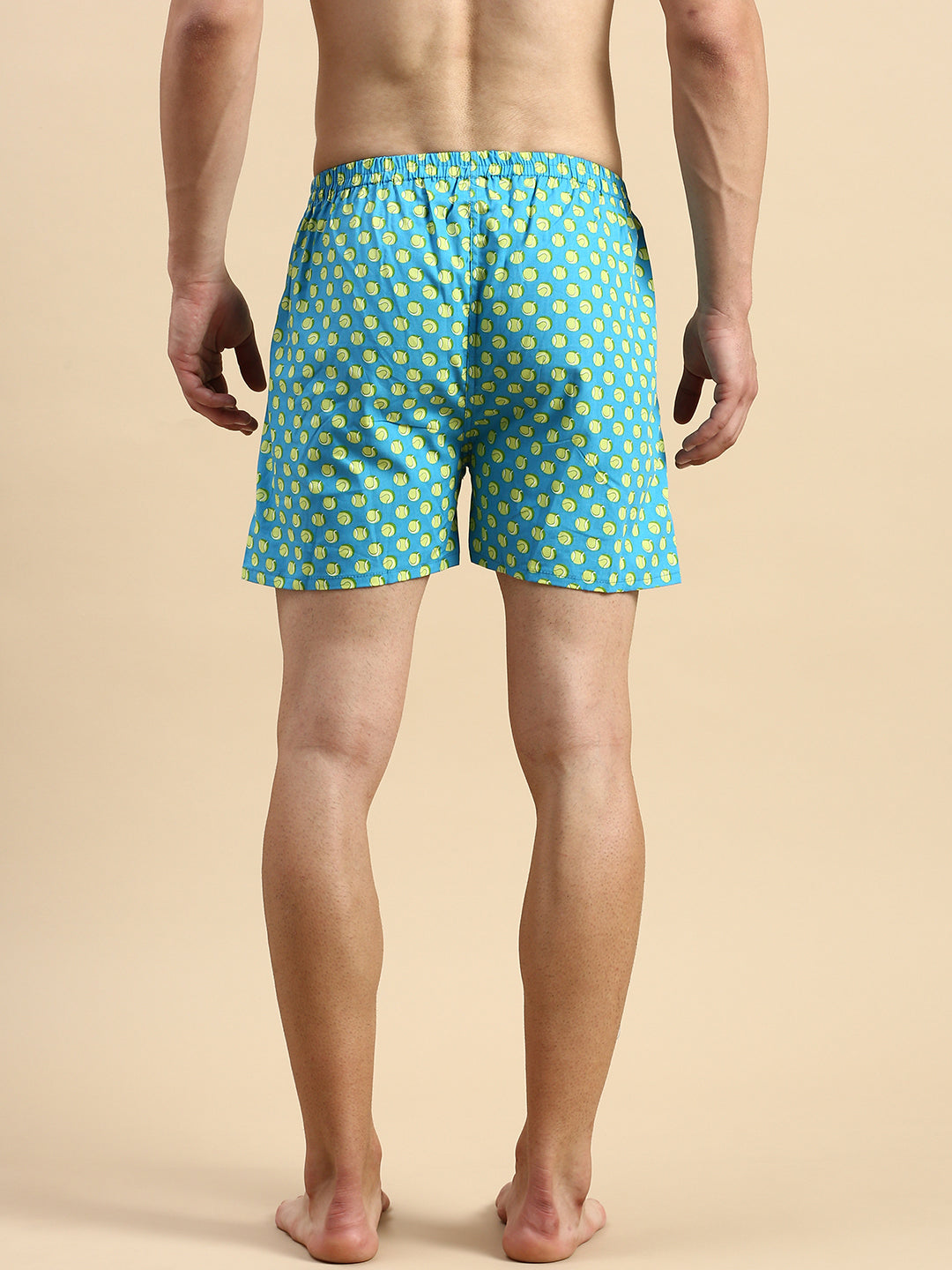 Men Printed Turquoise Blue Boxers