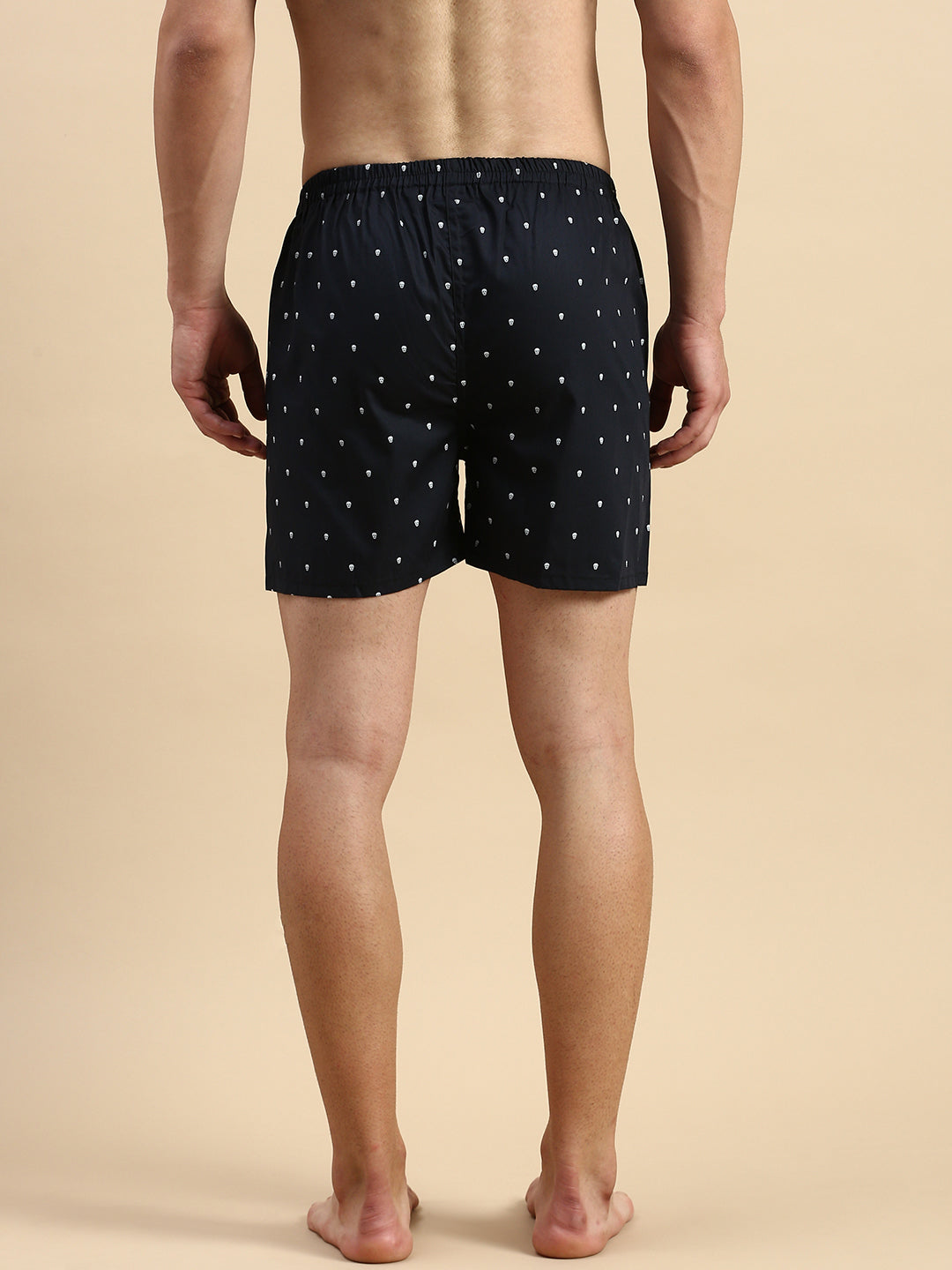 Men Printed Navy Blue Boxers