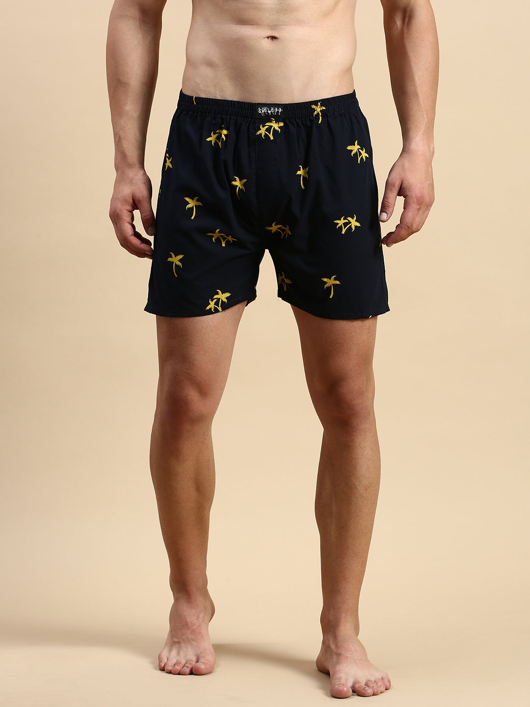 Men Printed Navy Blue Boxers