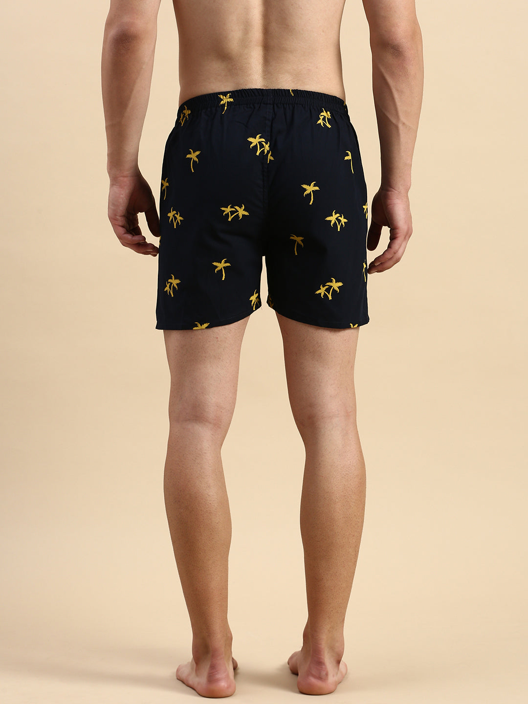 Men Printed Navy Blue Boxers