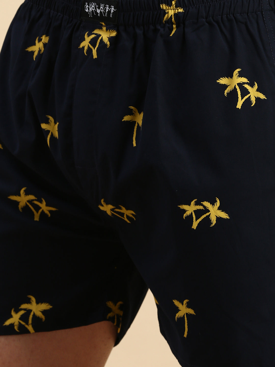 Men Printed Navy Blue Boxers