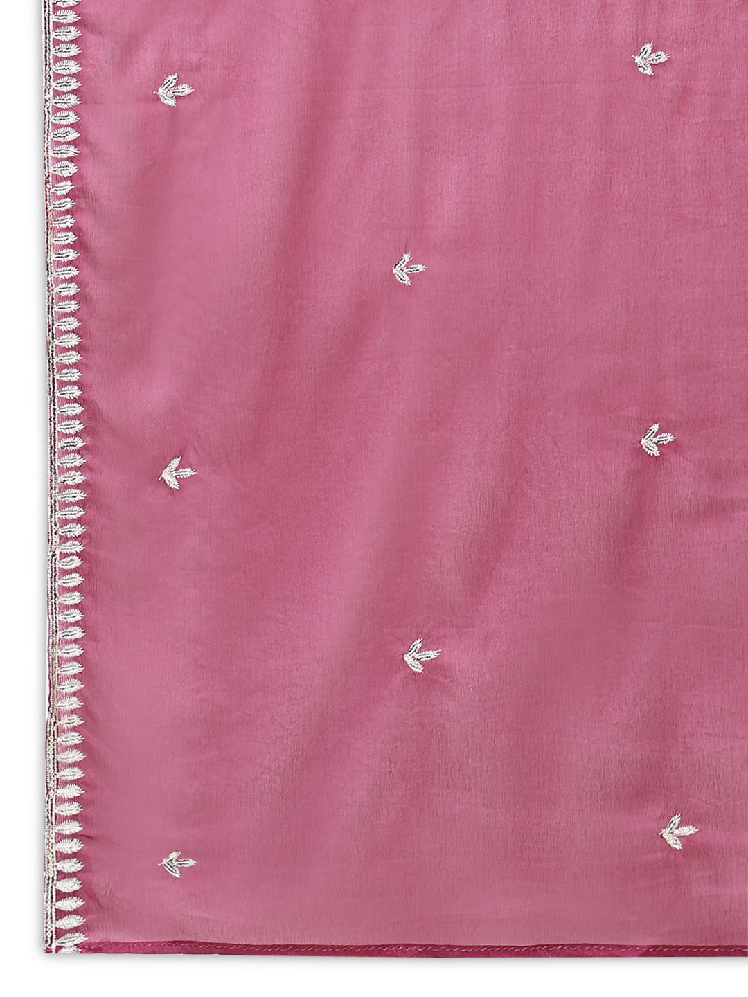 Women Pink Floral Anarkali Kurta with Dupatta