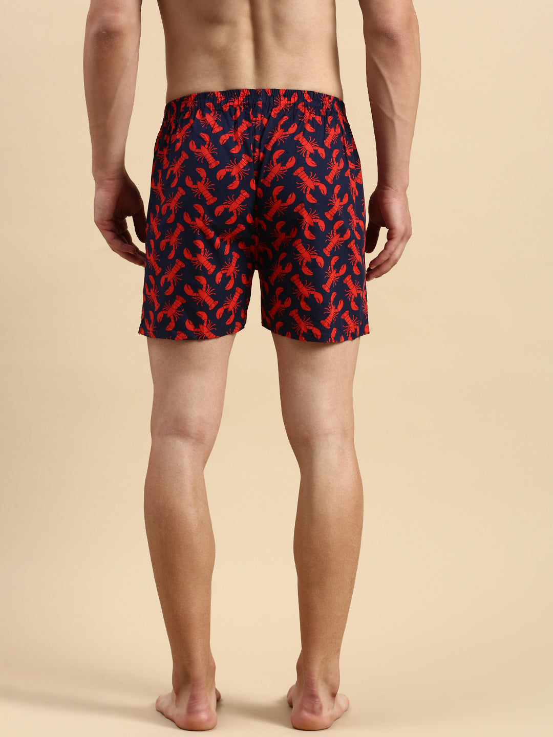 Men Printed Navy Blue Boxers