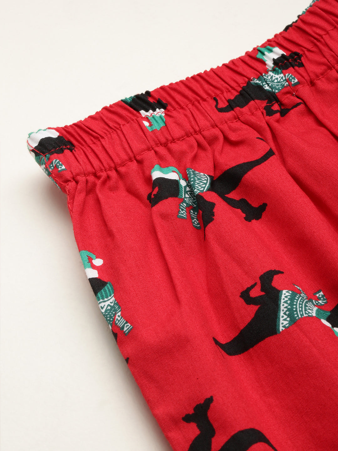 Men Printed Red Boxers