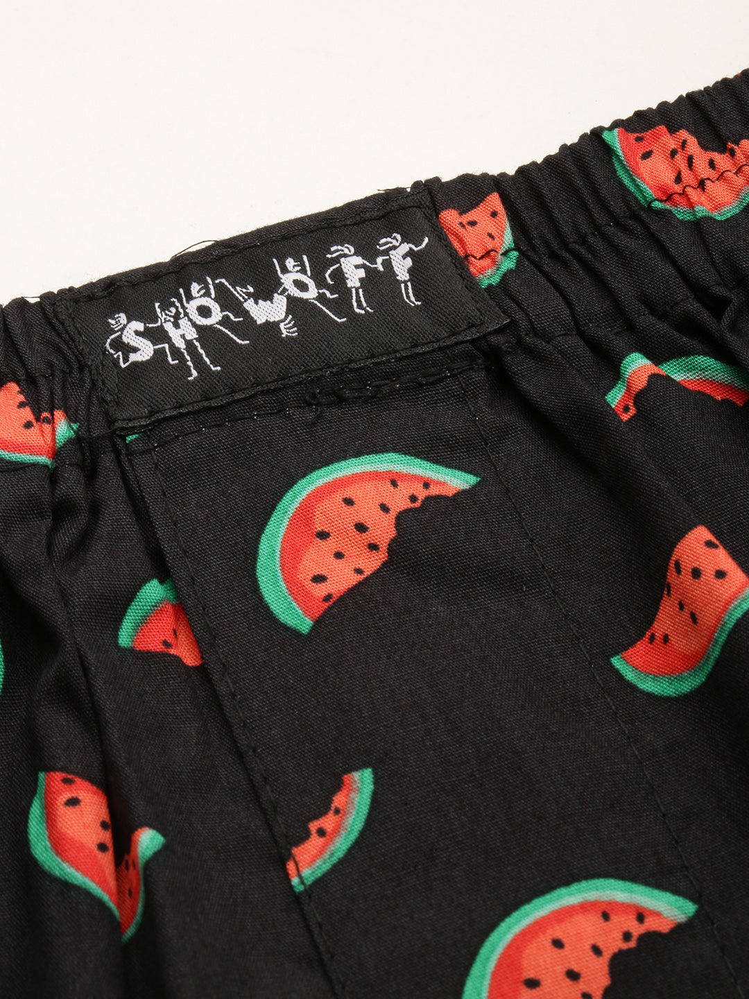 Men Printed Black Boxers