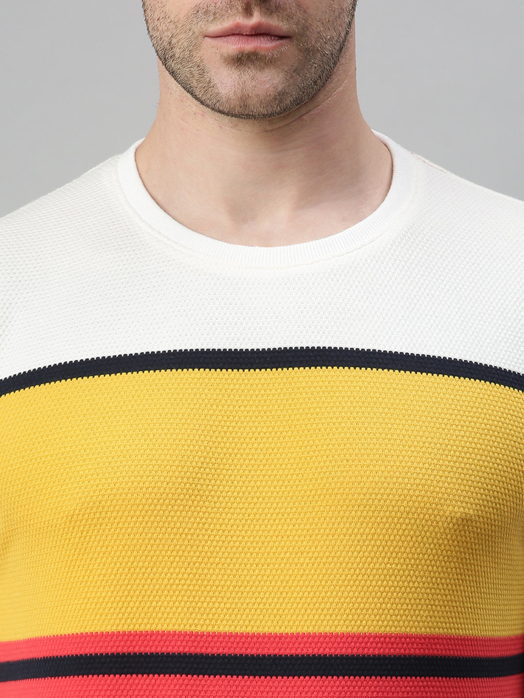 Men Printed Yellow Sweatshirt