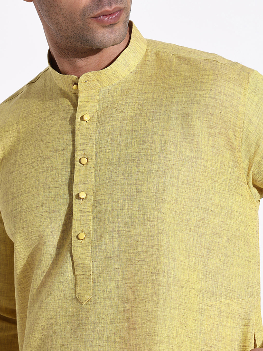 Men Green Solid Kurta Set