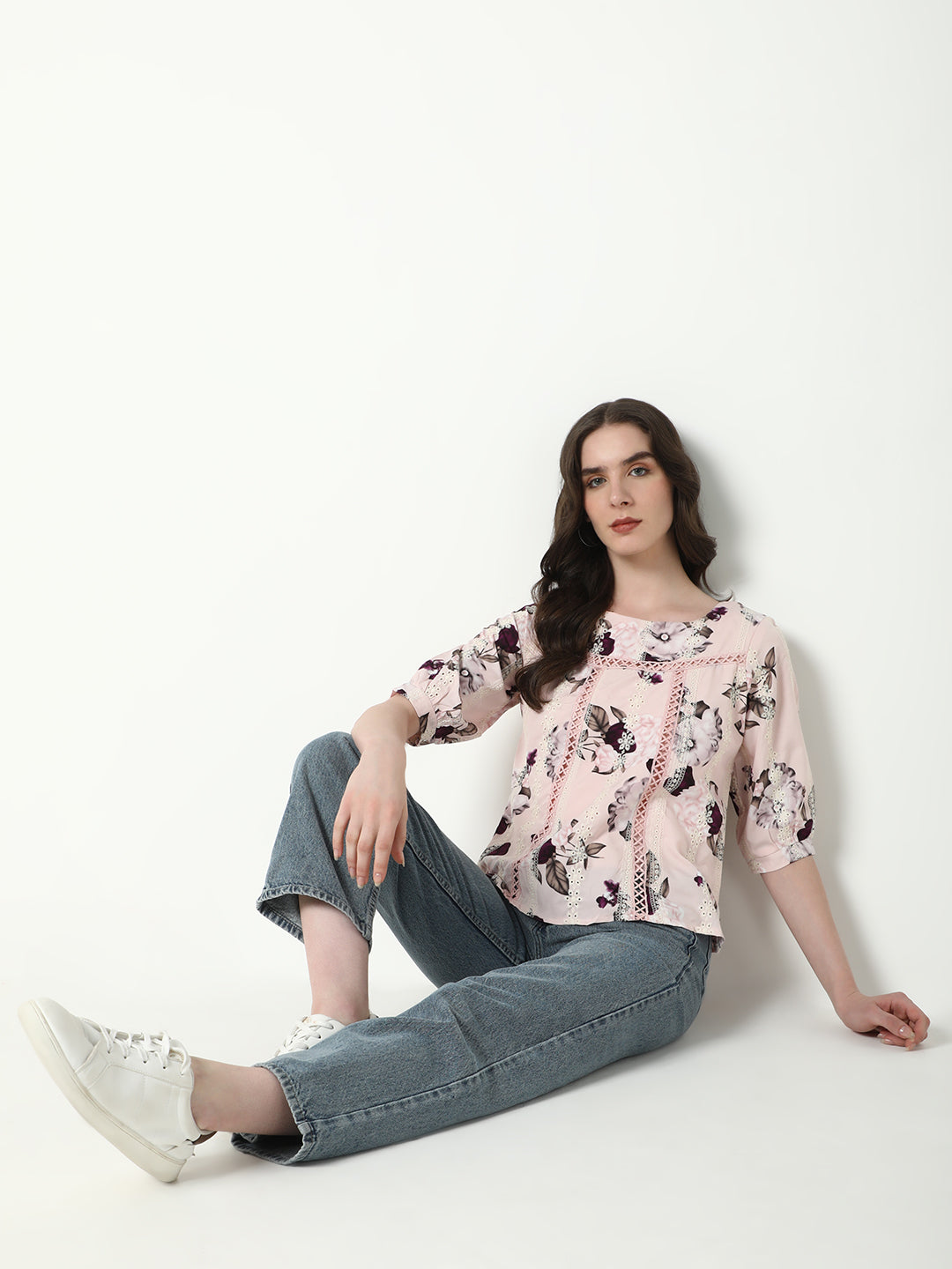 Women Pink Floral Top