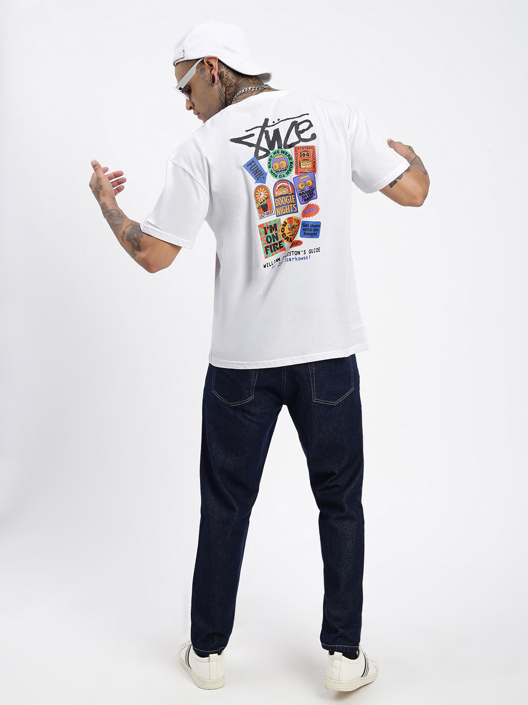 Men Graphic White Relaxed Fit T Shirt