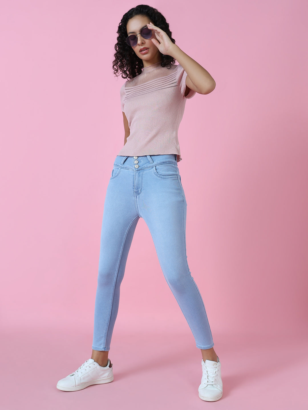 Women Peach Solid Top