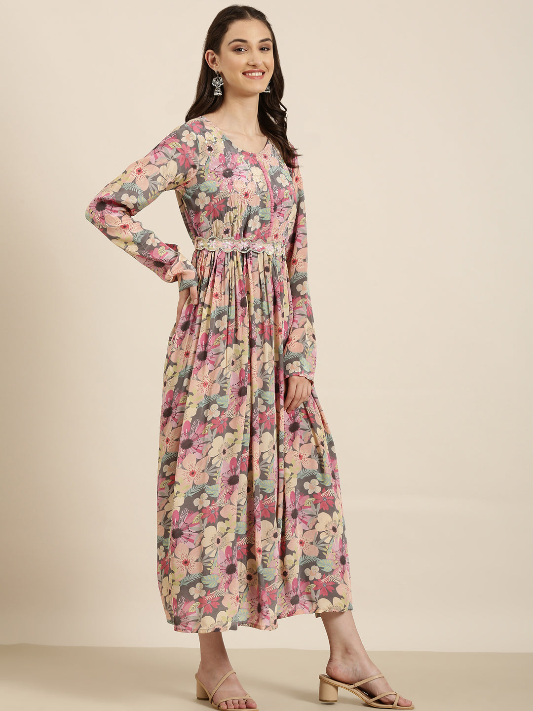 Women Printed Empire Multi Dress