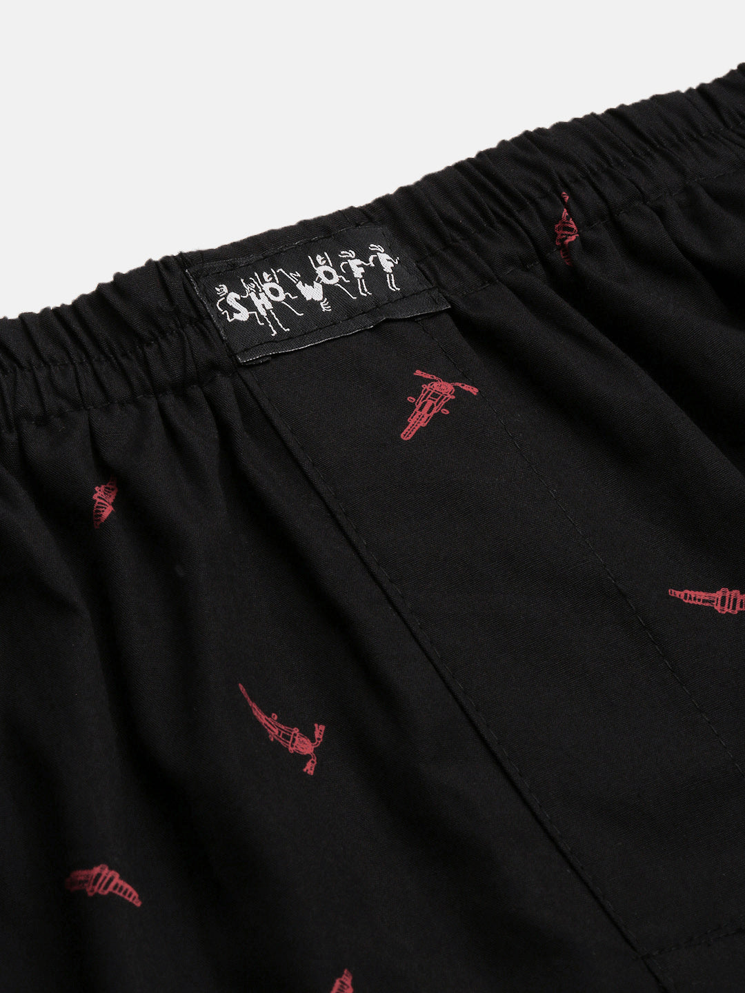 Men Printed Black Boxer