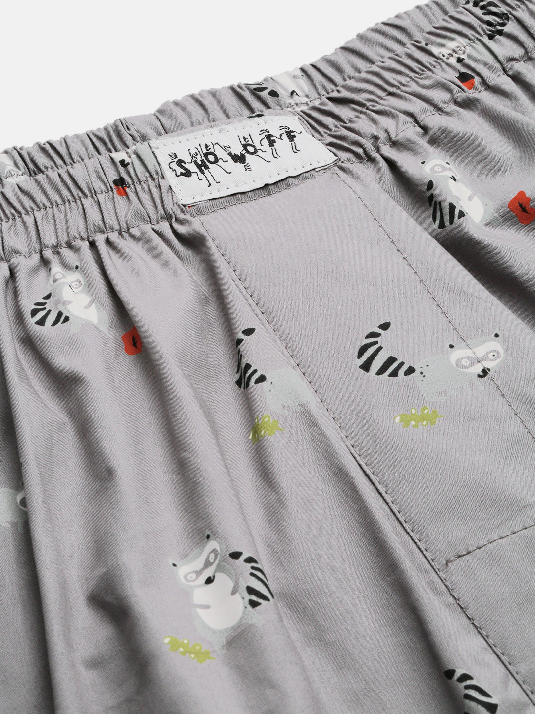 Men Printed Grey Boxer