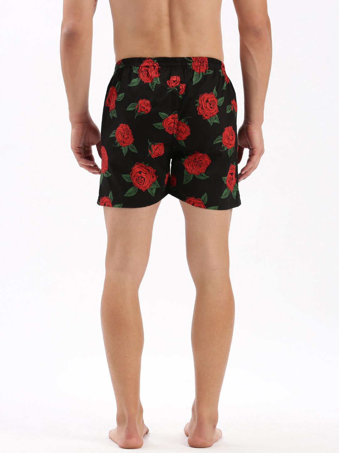 Men Printed Black Boxer