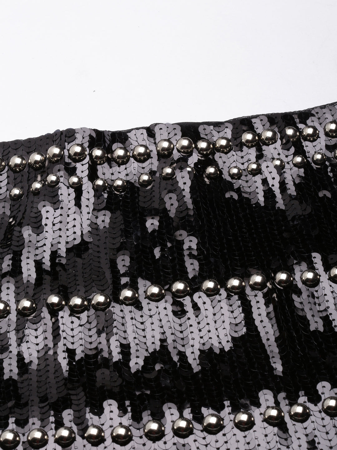Women Embellished A-Line Black Mini Skirt