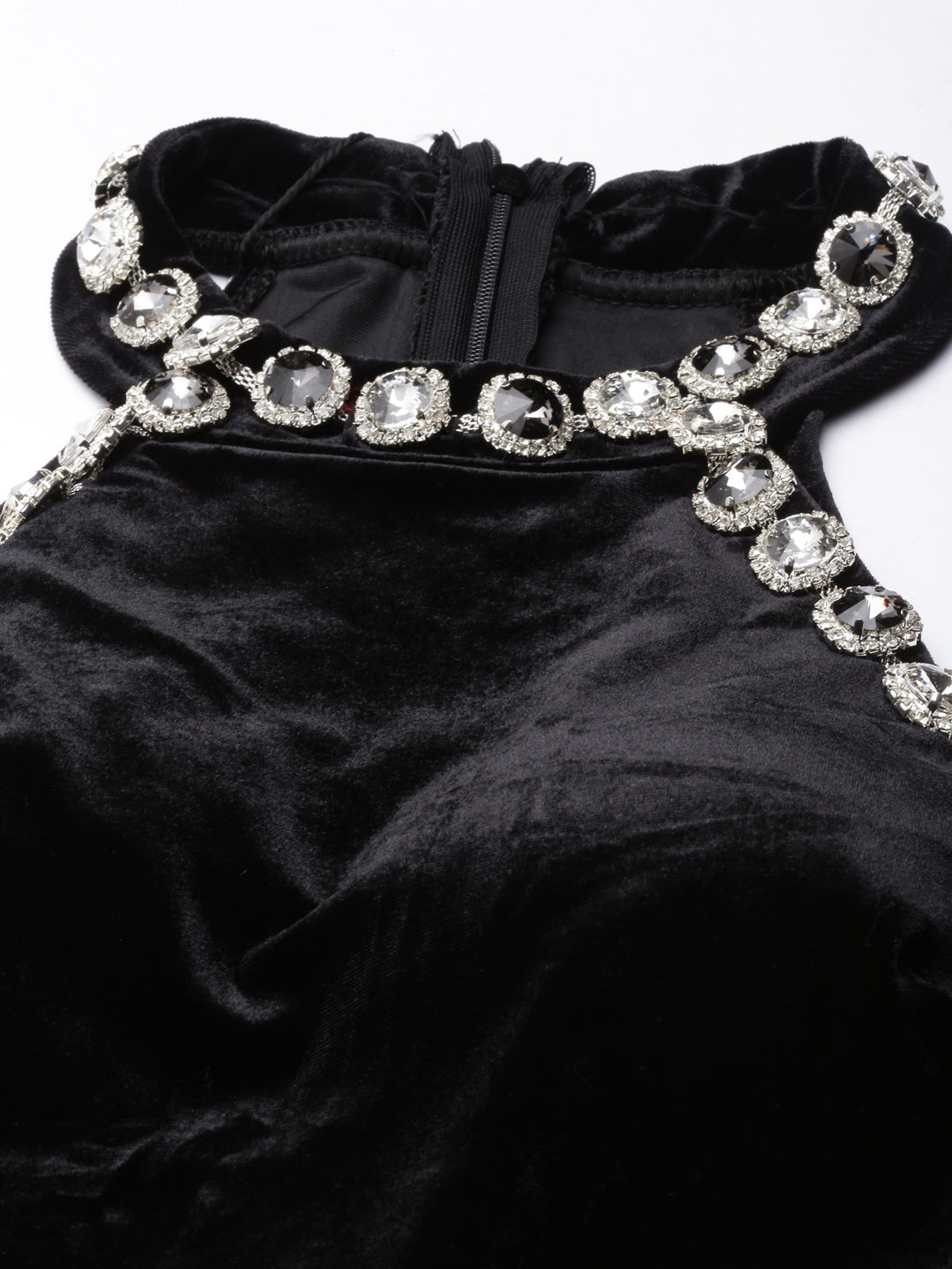 Women Solid Black Bodycon Dress