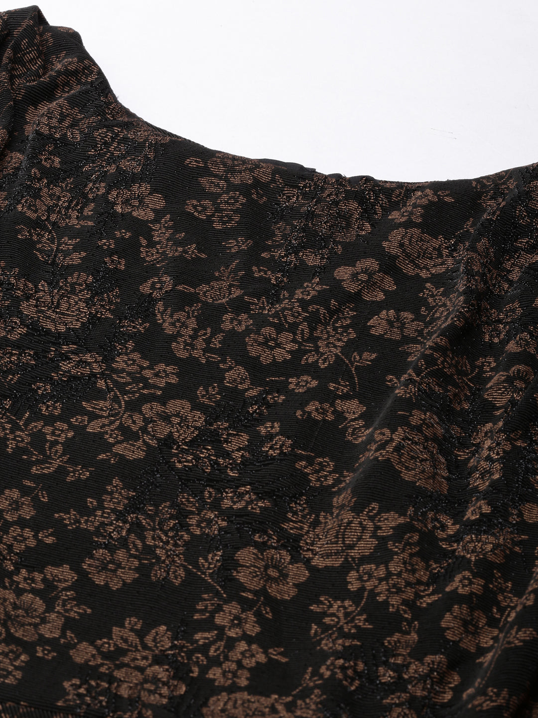 Women Black Floral Sheath Dress