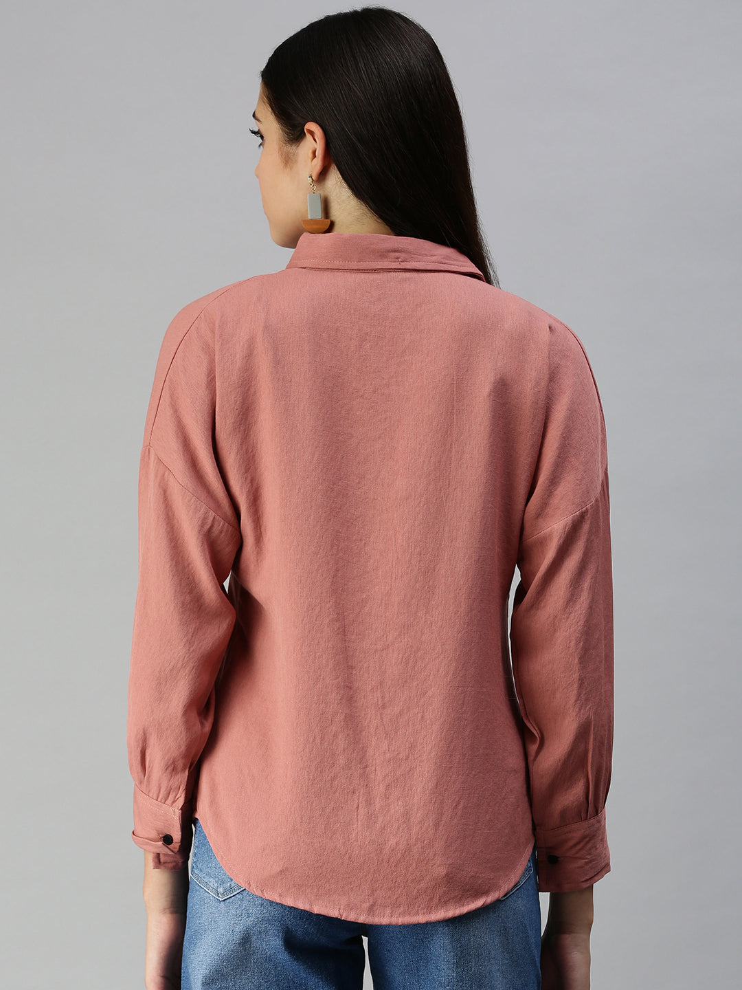 Women's Mauve Solid Shirt