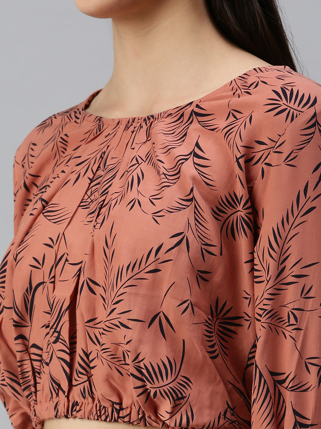 Women's Printed Brown Top