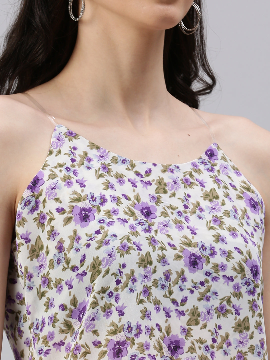 Women's White Floral Top