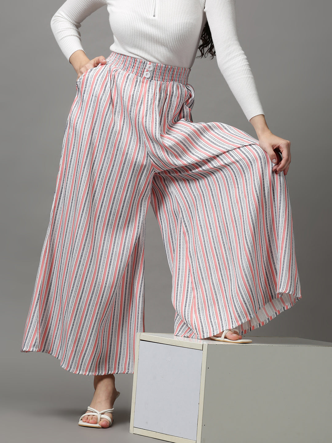 Women's Multi Striped Culotte