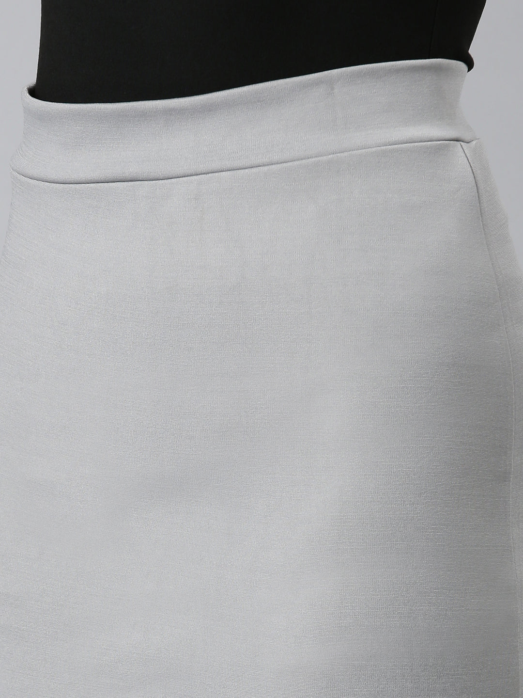 Women Grey Solid Pencil Skirt