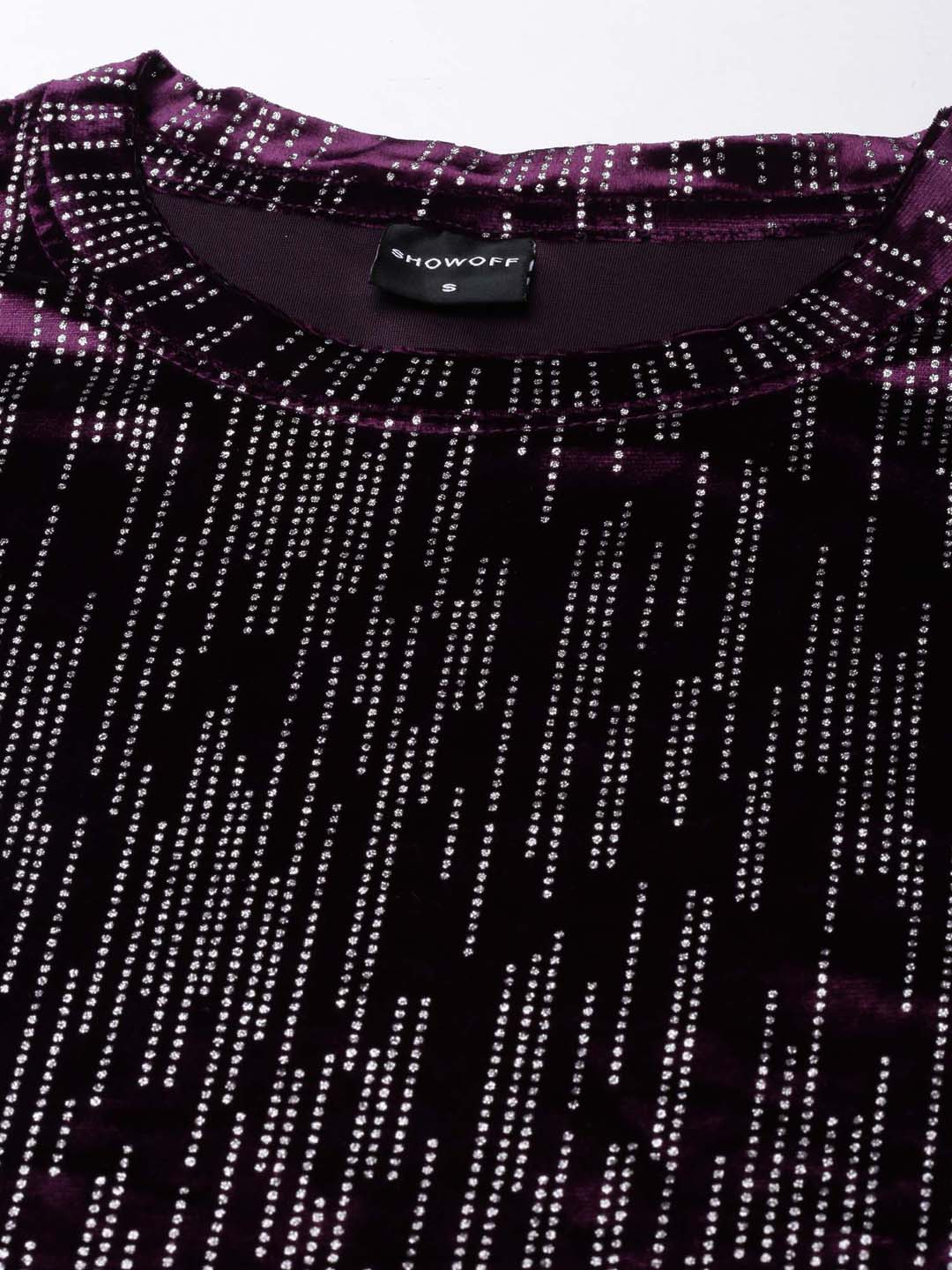 Women Purple Printed Crop Top