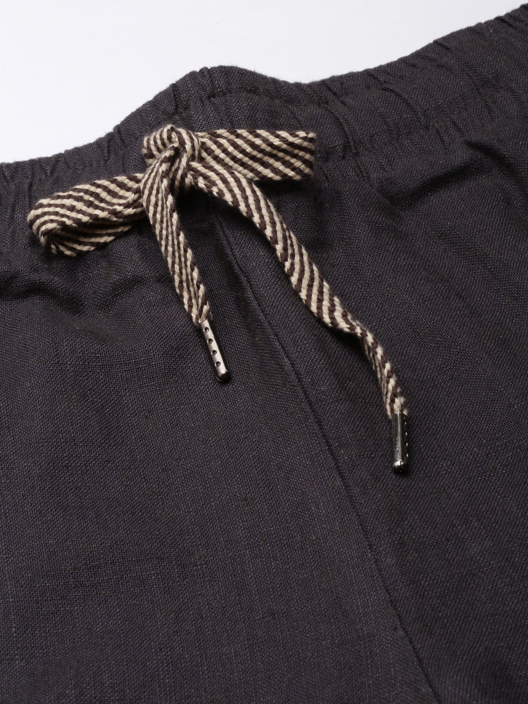 Women Black Solid Parallel Trouser