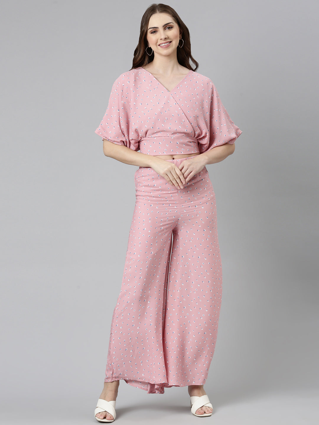 Women Pink Printed Co-Ords
