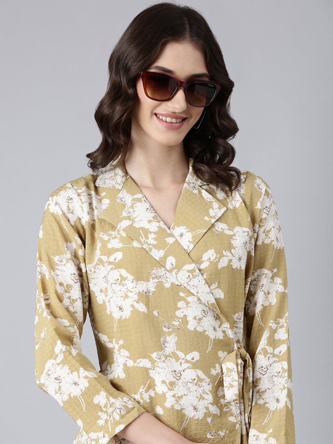 Women Mustard Printed Co-Ords
