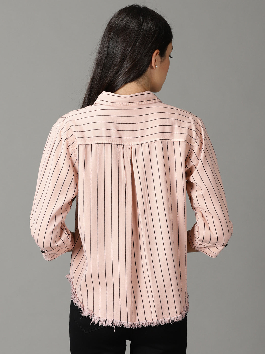 Women's Pink Striped Shirt