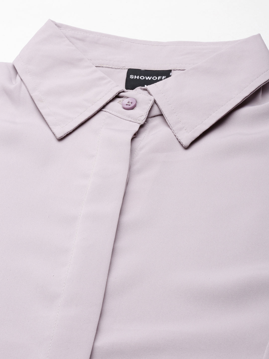 Women Mauve Solid Shirt