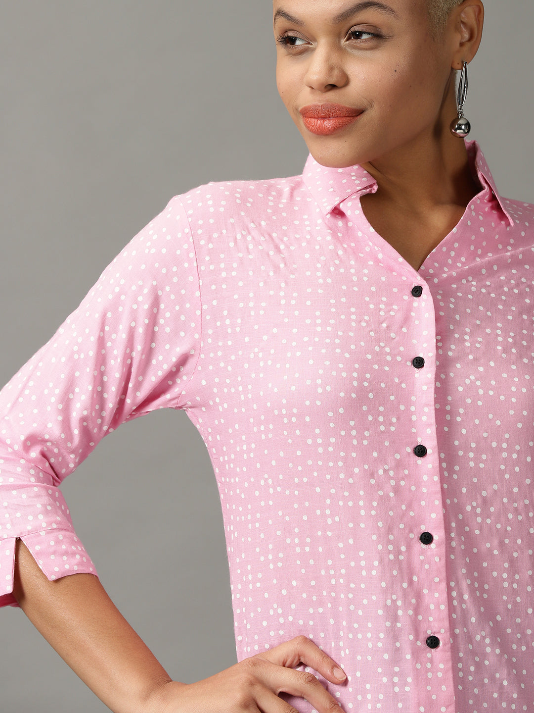 Women's Pink Printed Shirt