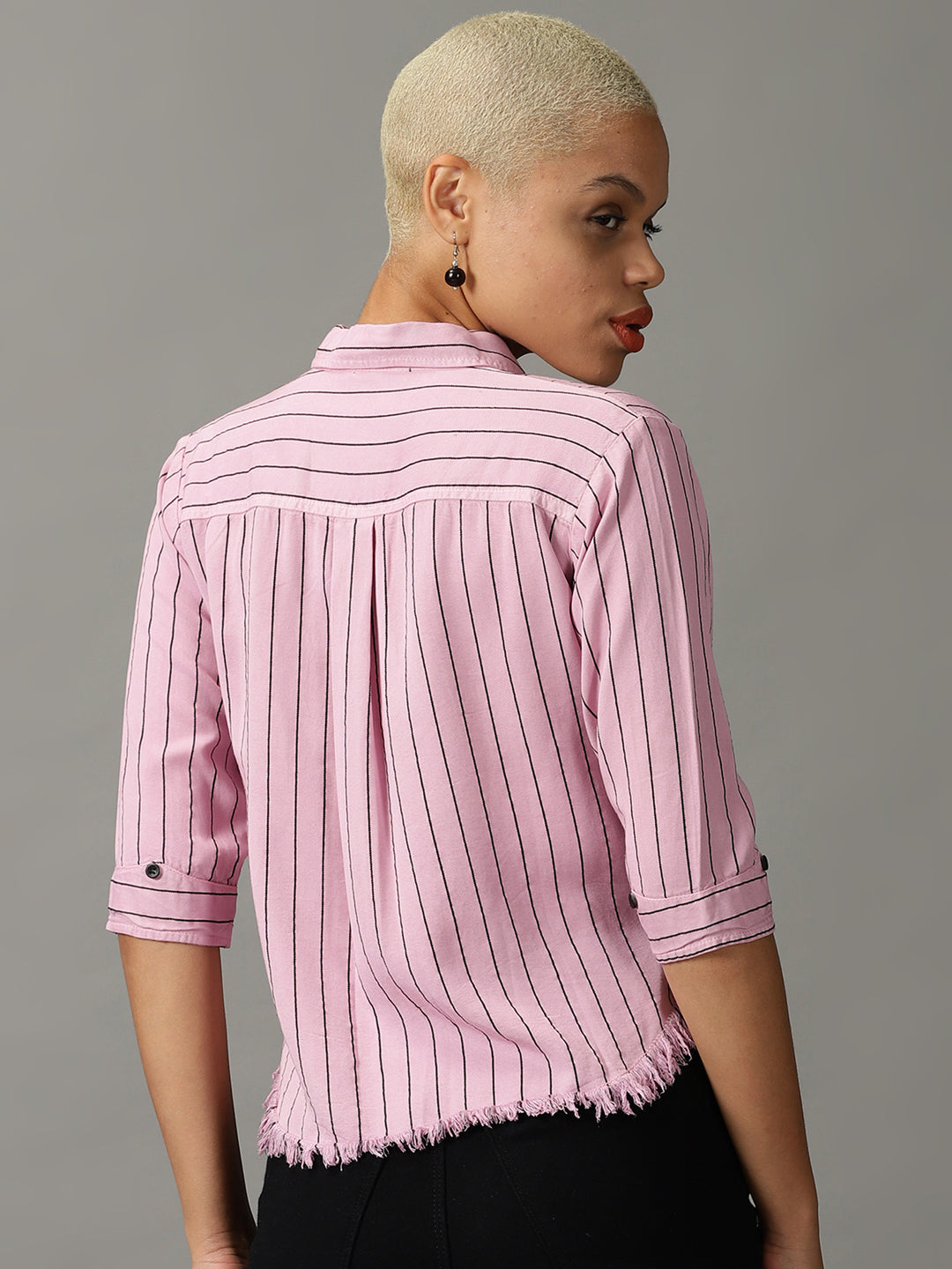 Women's Pink Striped Shirt