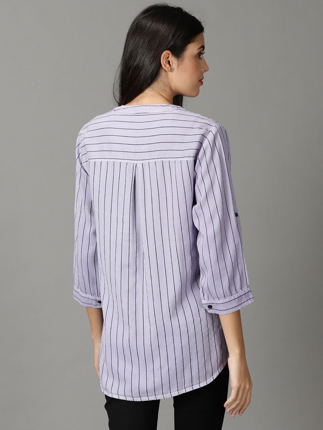 Women's Lavender Striped Top