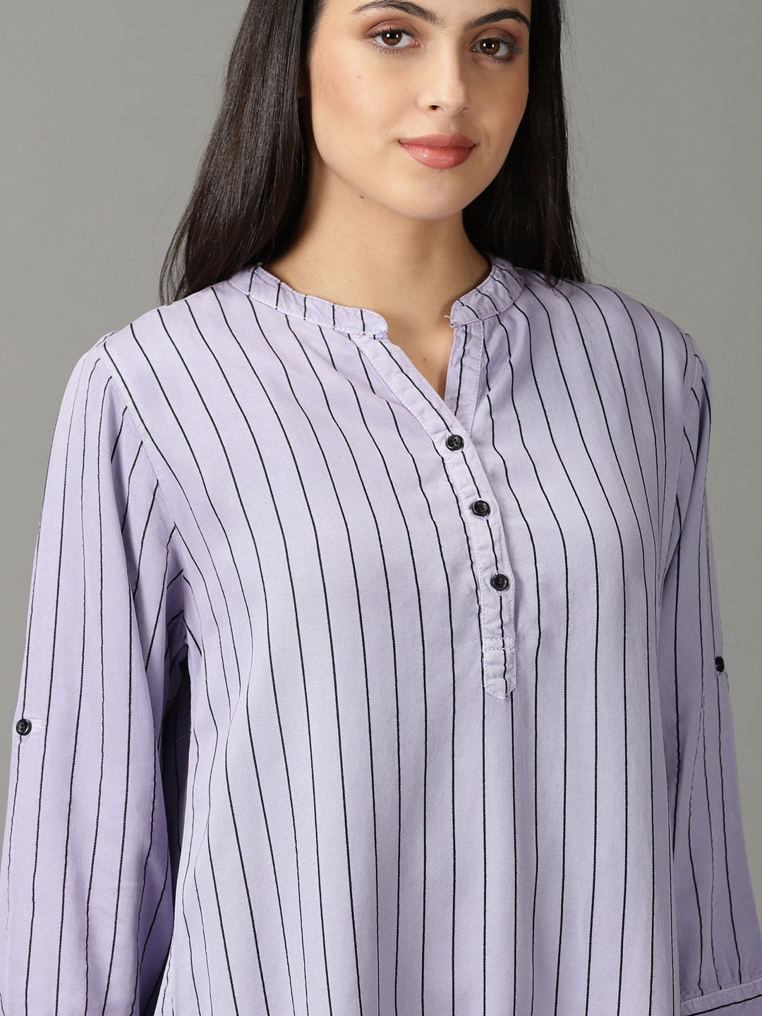 Women's Lavender Striped Top
