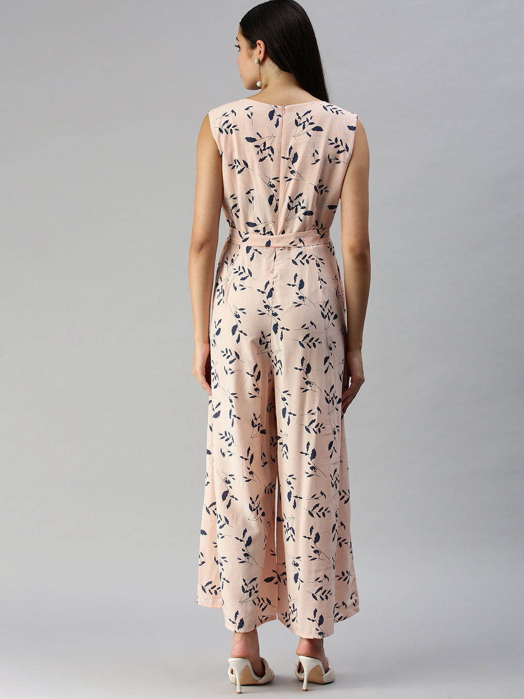 Women's Pink Printed Jumpsuits