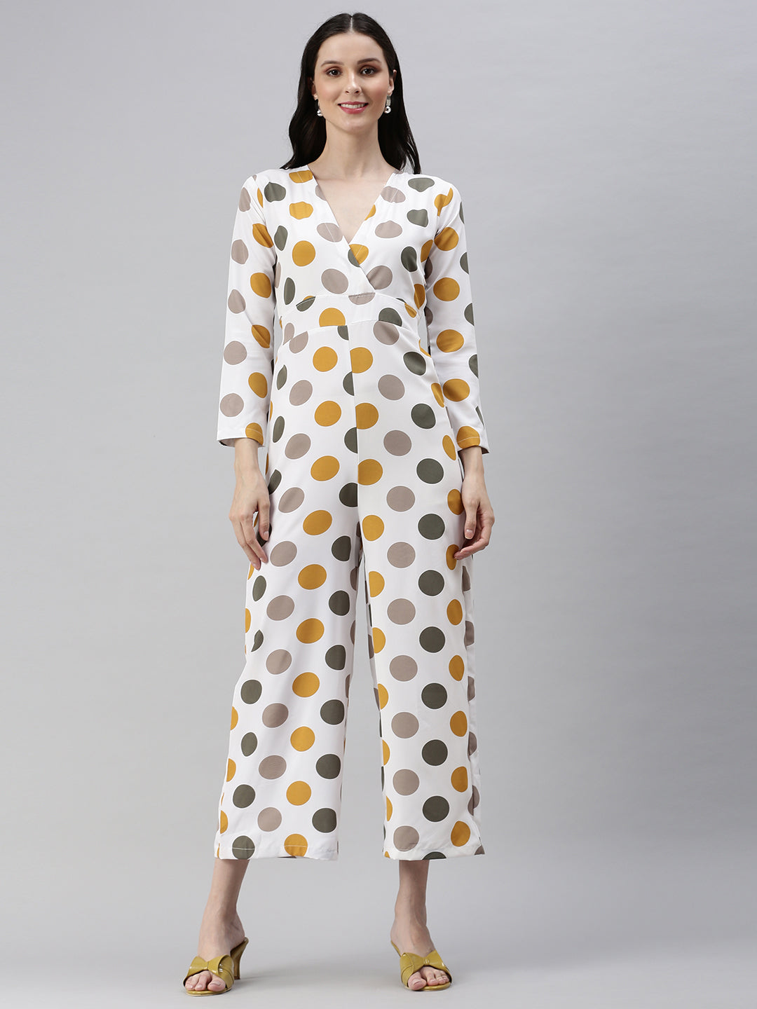 Women's Off white Printed Jumpsuit