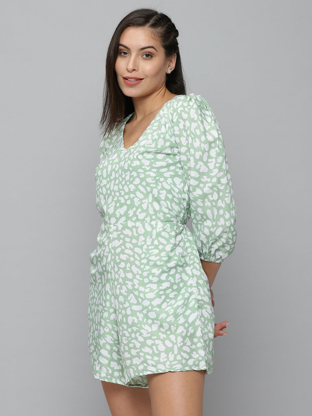 Women's Green Printed  Jumpsuit