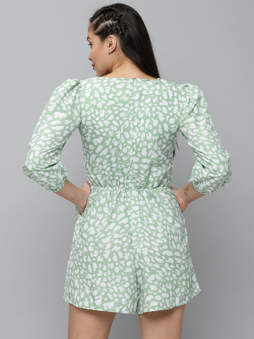 Women's Green Printed  Jumpsuit