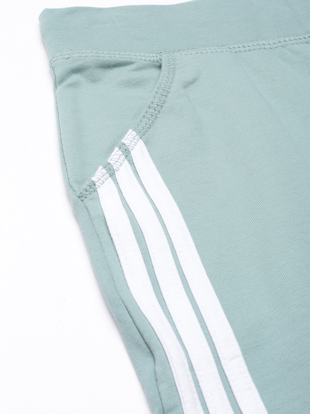 Women Solid Slim Fit Sea Green Track Pant