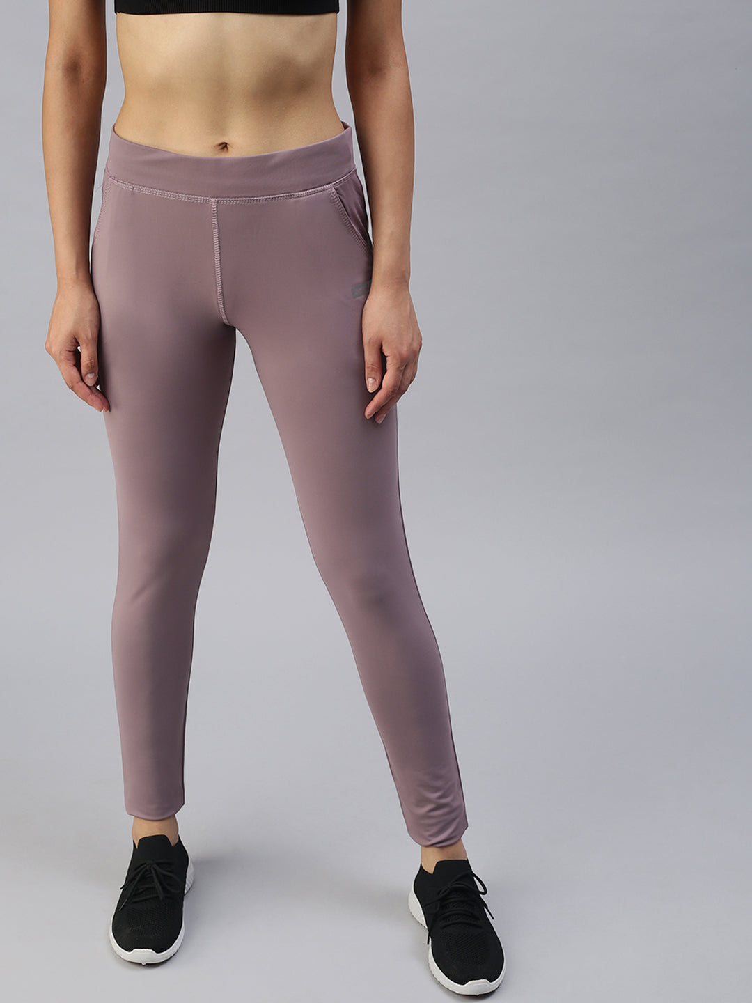 Women's Purple Solid Track Pants