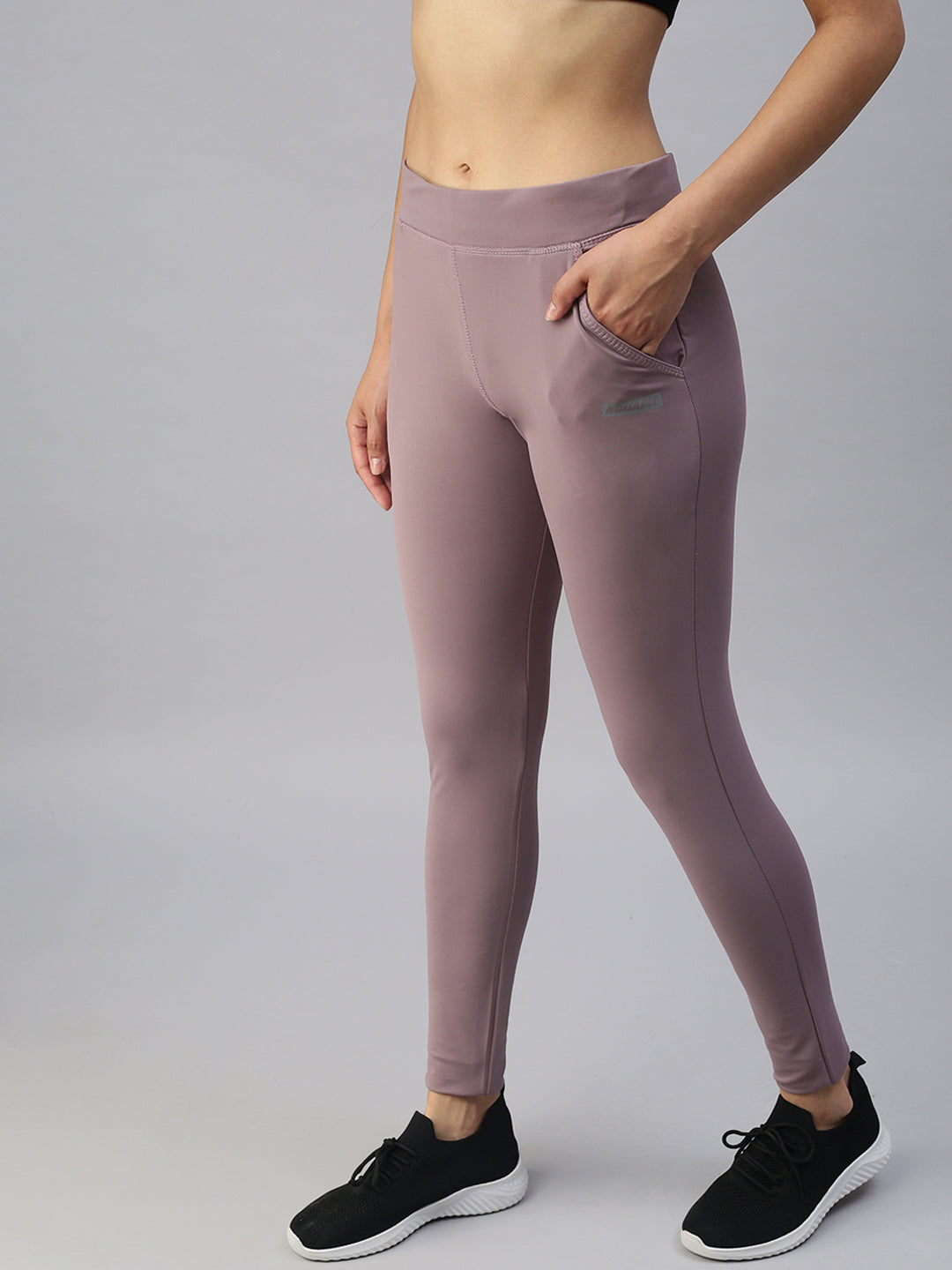 Women's Purple Solid Track Pants