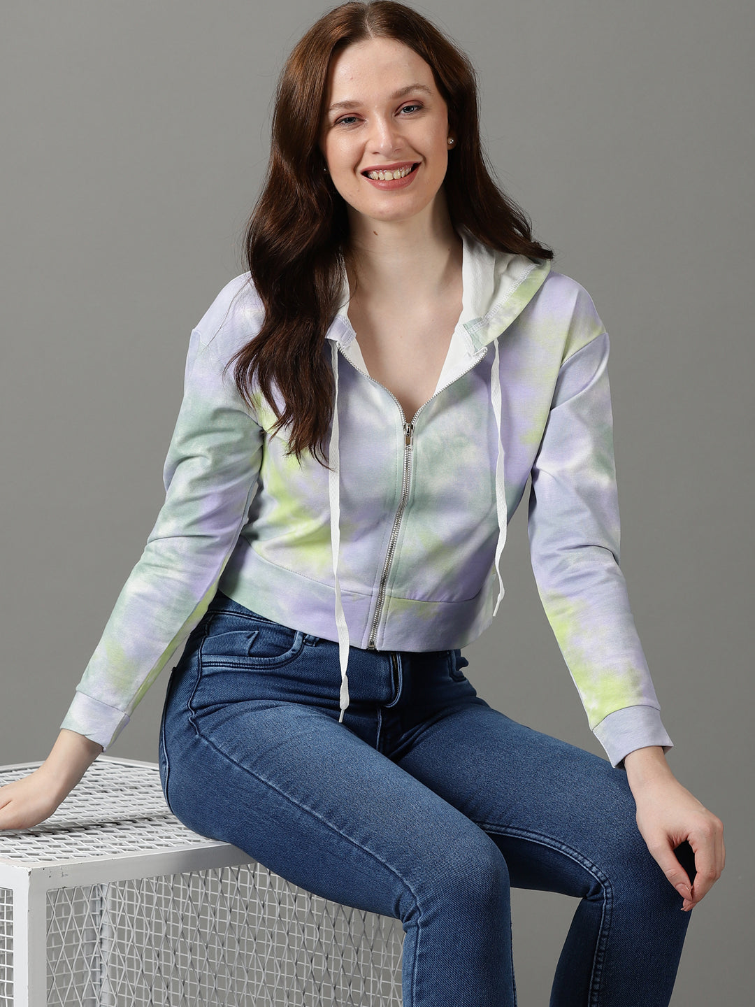 Women's Lavender Colourblock Sweatshirt