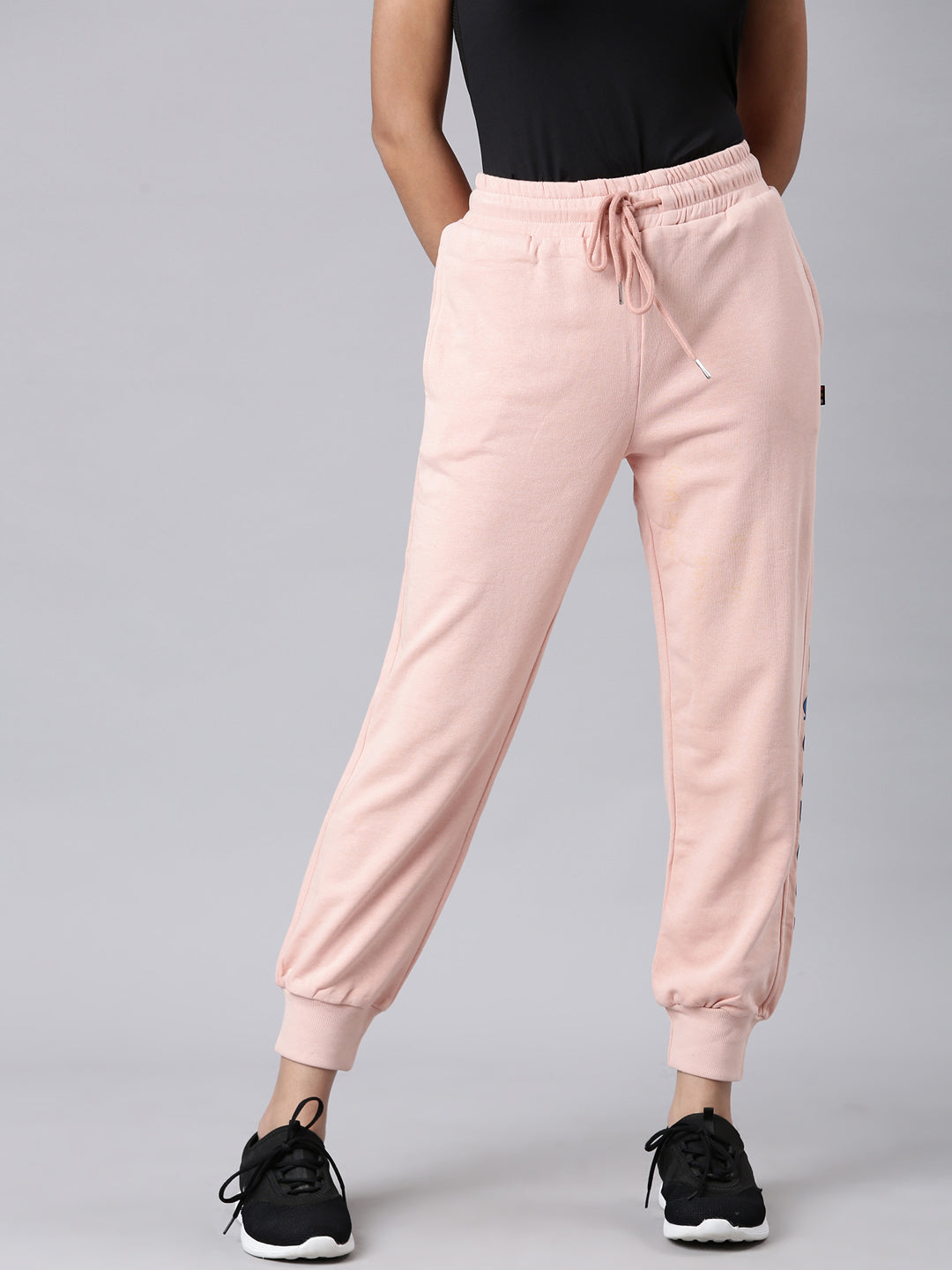Women Peach Solid Track Pant