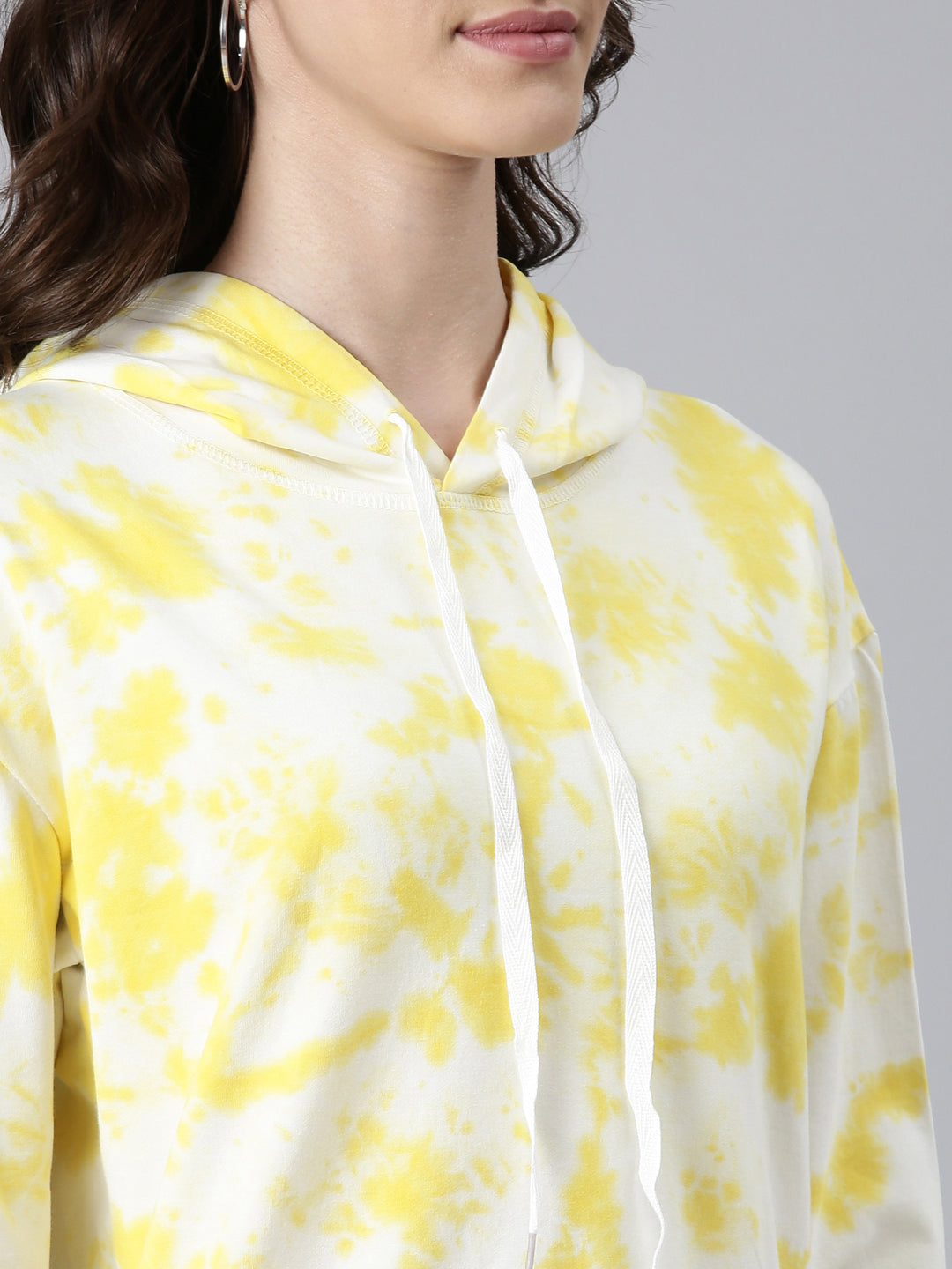 Women Yellow Tie Dye Tracksuit